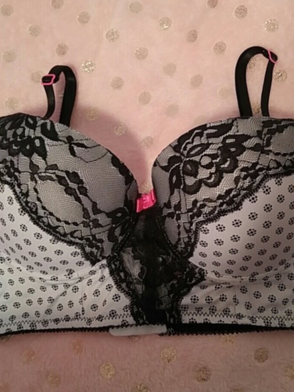 Black Fuchsia by Secret SZ 36B Lace Extra Support Underwire Bra